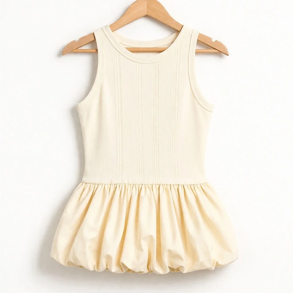 Elodie Sleeveless Peplum Top – Size M,  NWOT